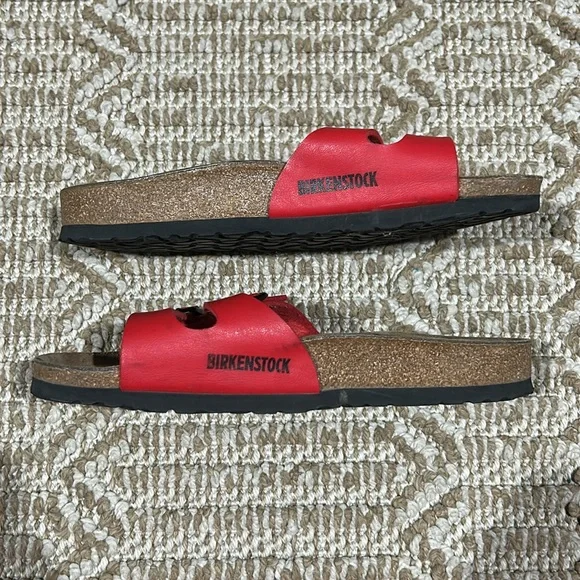 Birkenstock Red Double Strap Sandals - Picture 5 of 8